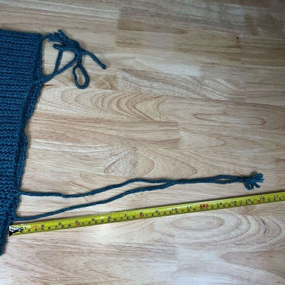 Homemade Crochet Cropped Top, Scalloped Hemline, Single Seam Up Back, Women’s L - Picture 5 of 8